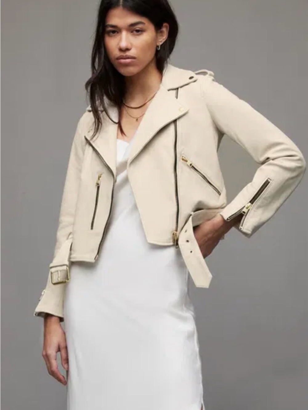 Allsaints Balfern Leather Biker Jacket